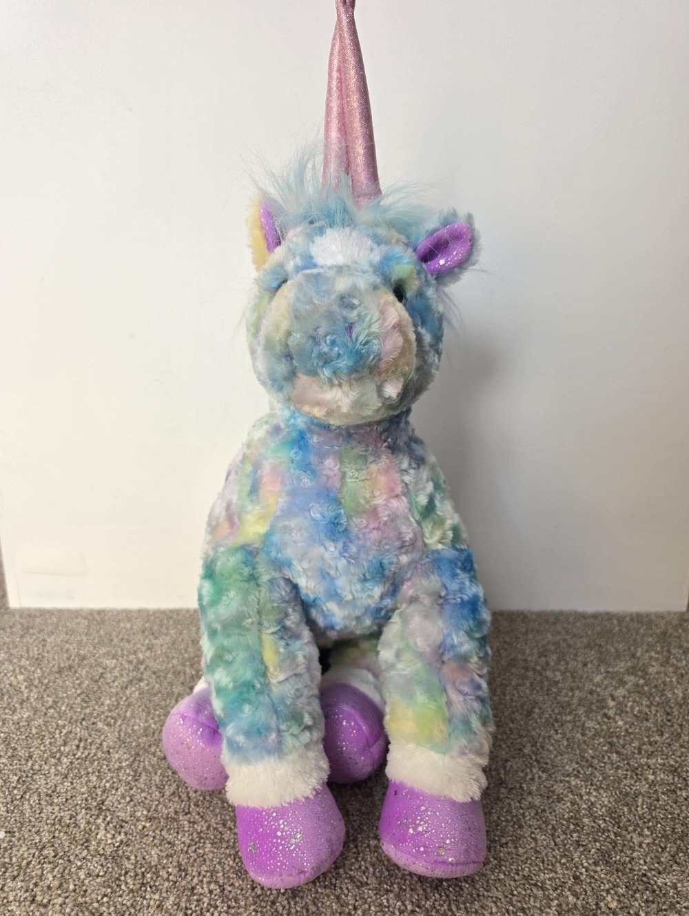 Ty Classics Collection “Opal” the Tie-Dye Rainbow Unicorn RARE (HUGE 22 inch)